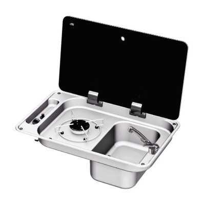 Cooktop with lid 1 Burner Right sink 53x34cm OS5080504