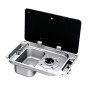 Cooktop with lid 1 Burner Left sink 53x34cm OS5080505