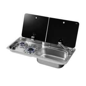 Cooktop with lid 2 Burners Right sink 76,5x35,5cm OS5080506