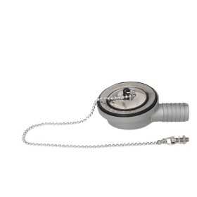 Piletta scarico orizzontale inclinato 5° tappo con catena Ø60mm OS5018501-0%