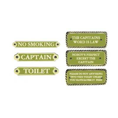 Bronze plate CAPTAIN'S WORD IS LAW 14,5x6cm OS3252508