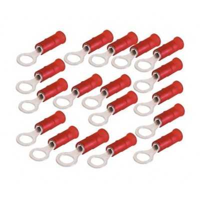 100 piece pack Red ring terminal for cable 0,25:1,5sqmm Screw Ø4mm RF-M ML24527561-100