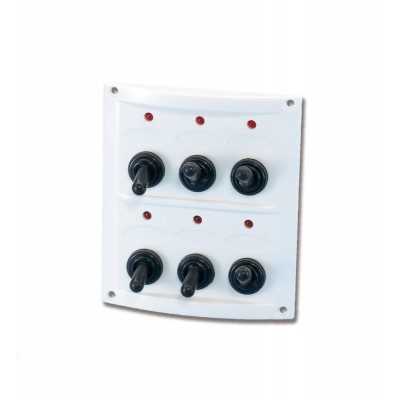 Switch panel 100x125mm 6 gangs x 10A White MT2102656