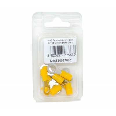 GF-M8 Yellow Terminal with eye for Copper Cable 4/6mmq 10PCS N24590027583