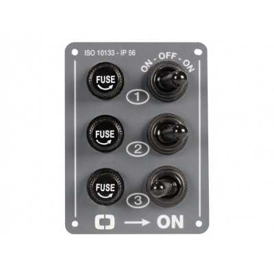 Mini 3-Switch Electric Control Panel ON-OFF-ON IP56 90x70mm N50423701117