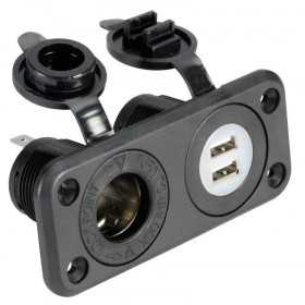 Presa accendisigari 12/24V 5V 2.1A con doppia USB e pannello N50523027251-10%