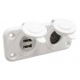 Lighter plug + double USB socket white N50523027255