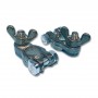 Pair of Galvanized steel battery clamps positive and negative N51420001137