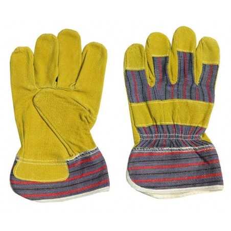 Leather work gloves with Canvas back Size 10 47617567