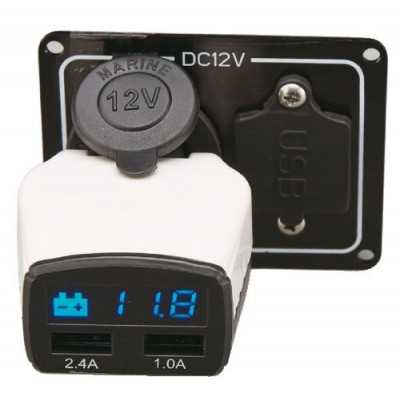 Battery monitor + USB outlet OS1410001