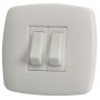 Contemporary Double White switch 68x71mm OS1448402