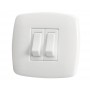 Contemporary Double White switch 68x71mm OS1448402