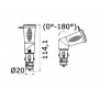 Double articulated plug with USB connection OS1451714