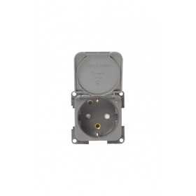 Schuko bipolar electrical socket Dark Grey OS1465302 Schuko bipolar electrical socket Dark Grey OS1465302