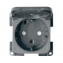 Schuko bipolar electrical socket Dark Grey OS1465302