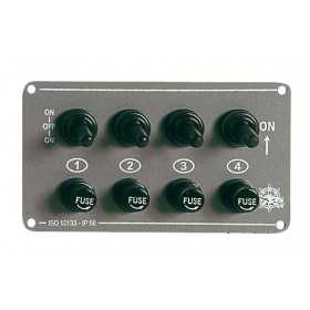 4-switch Horizontal Electric Panel 140x80mm OS1470700