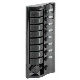 Control panel 9 flush rocker switches polished graphite OS1484309