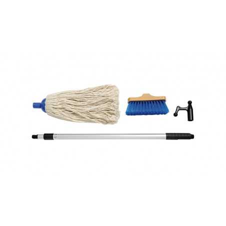 Cleaning brush kit complete with telescopic Aluminum handle N71447912952