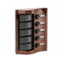 Control panel 5 flush rocker switches mahogany OS1484405