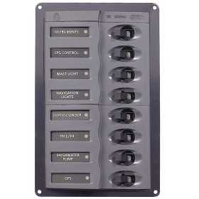 BEP Marine 901V 12V DC Switch panel 8 gangs 239x127x65mm UF63126E BEP Marine 901V 12V DC Switch panel 8 gangs 239x127x65mm UF63126E