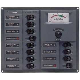 BEP 902A Switch Panel 12 Magneto-thermal Switches with Metre 200x239x65mm UF63128J BEP 902A Switch Panel 12 Magneto-thermal Switches with Metre 200x239x65mm UF63128J