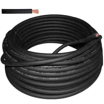 Electric cable 25mmq Black colour Sold by the metre N50824001256