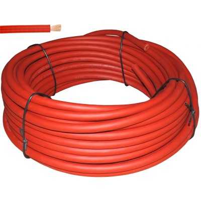 Electrical cable 25 mmq - Red - Sold by the meter N50824001260