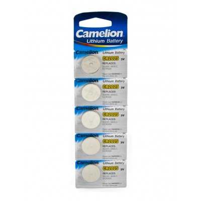 Camelion CR2025 3V Lithium Button Battery Pack 5pcs Clock Stack Calculator 20017099