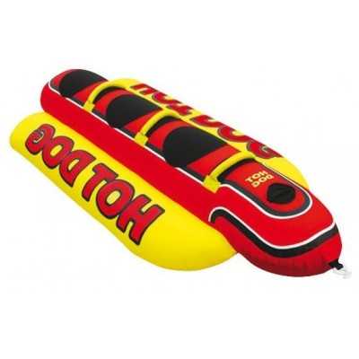 KWIK TEK Banana Airhead Hot Dog Inflatable Towable Tube 260x110cm 3 People OS6495600