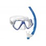 Set maschera e boccaglio in PVC per Adulto Blu N93957000003-18%