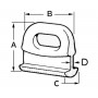 Nylon Mainsail semicircular slide 25x25mm OS5804770