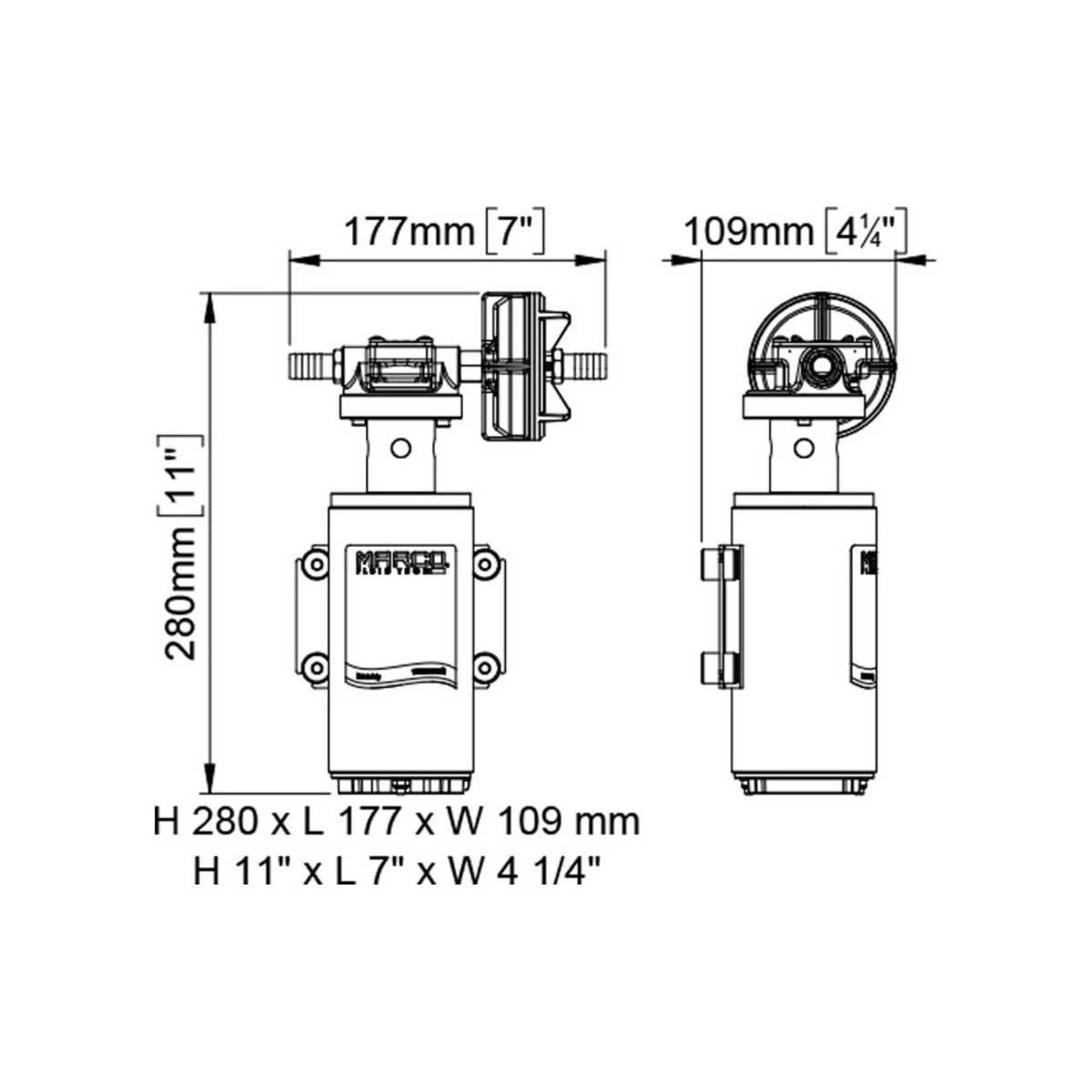 Pompa autoadescante travaso Gasolio e Antigelo Marco UP10 12V