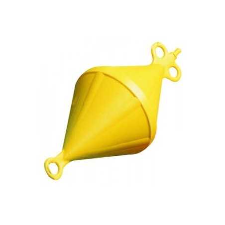 Two-cone anchor buoy 64 Lt D.520xH1070mm Yellow colour LZ30631