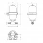 Johnson Accumulator tank for autoclave pumps 2Lt 160mm MT1827502