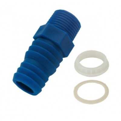 Straight threaded hose connection with Locknut 3/8 17/19mm for Water Tanks N41935102107