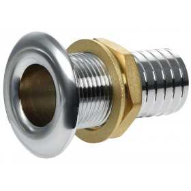 Chrome plated brass through deck fitting 3/4 inches thread 24mm pipe N42038201700 Chrome plated brass through deck fitting 3/4 inches thread 24mm pipe N42038201700