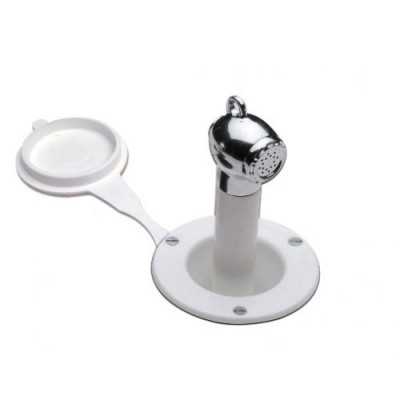 Straight on-off shower head with recessed container and Hose 3mt White colour N42737302435