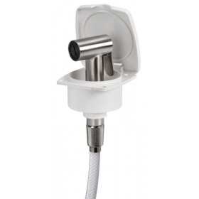 New Edge deck shower with Tiger head Lid finish white Hose 4m OS1516401