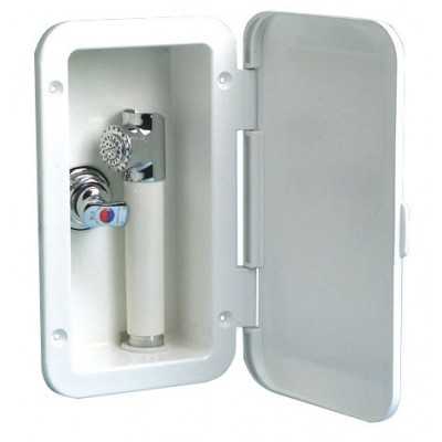 Deck shower with Mizar push-button shower head and mixer 2,5mt OS1523901