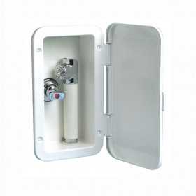 Deck shower with Mizar push-button shower head and mixer 4mt OS1523902