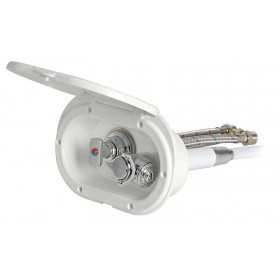 Oval deck shower with mixer and Mizar shower head Hose 4m OS1524002