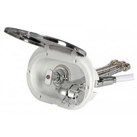 Oval deck shower with mixer and Desy shower head Hose 2,5m Chromed OS1524033