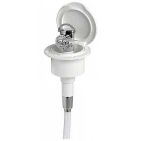 Classic Evo deck shower with Mizar head Lid finish white Hose 4m OS1525001