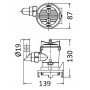 Europump centrifugal pump for livewell tank aeration 12V OS1616001