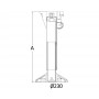 WAVERIDER pedestal with shock absorber 500/630mm OS4870702