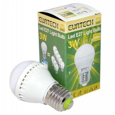LED Bulb 3W 100-240V E27 Cold White 6000K-6500K 220Lm Min 10Pcs ET27561203