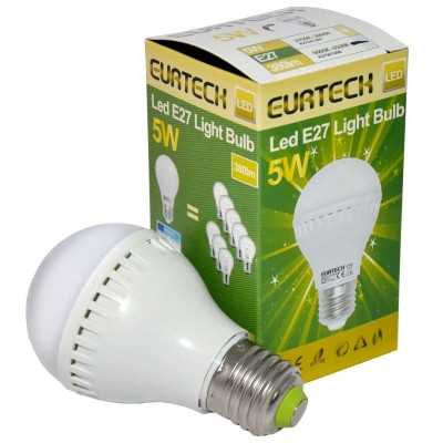 LED Bulb 5W 100-240V E27 Cold White 6000K-6500K 380lm Min 10Pcs ET27561208