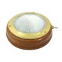 Brass and teak interior dome light 145mm With switch MT2140514