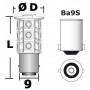 Lampadina LED 12V BA9S 8,5W 95lm per Fanali Luci di Cortesia di Via N50227502561-18%