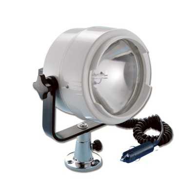 Super-Light spotlight with cigarette lighter socket and base for surface mount N51525501195